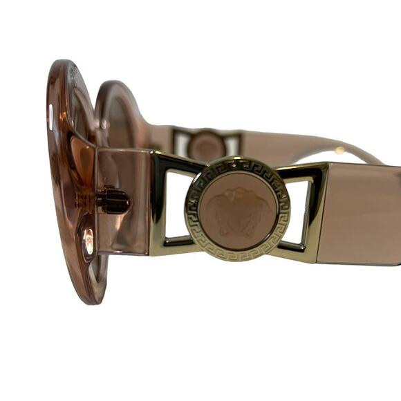 New NWT Versace Round Pink Transparent Sunglasses - Picture 9 of 13